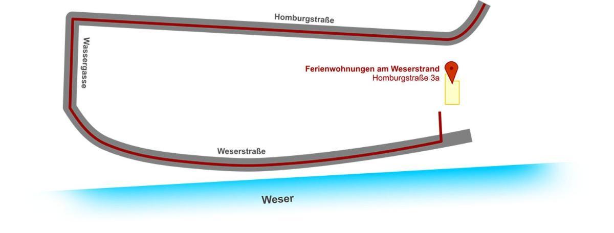 Ferienwohnungen Am Weserstrand Боденвердер Екстериор снимка